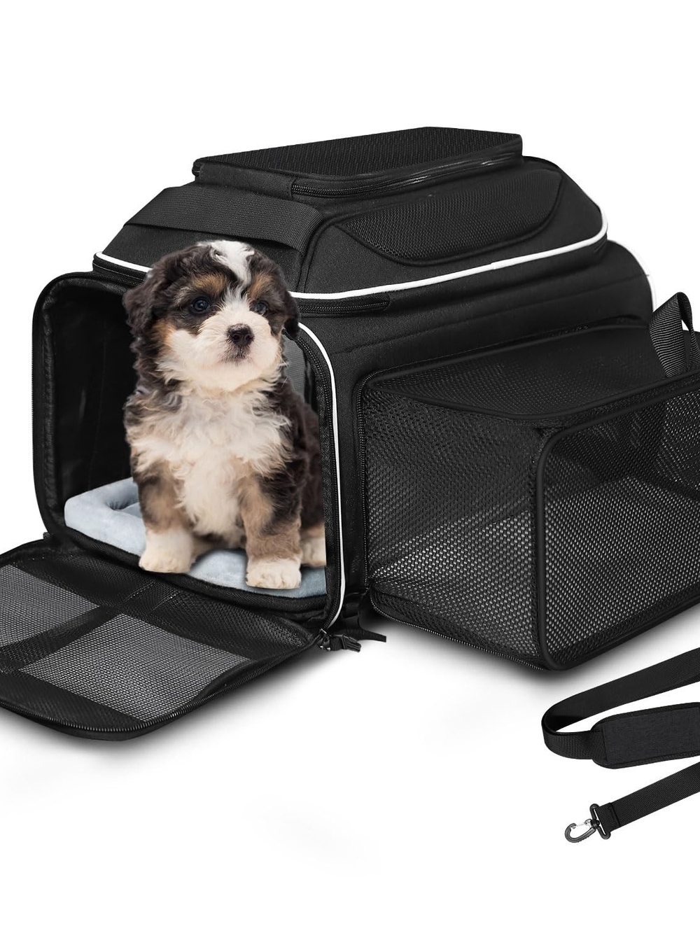Petskd Top and Side Expandable Pet Carrier 18x11x11 Inches Small Cats/Dogs